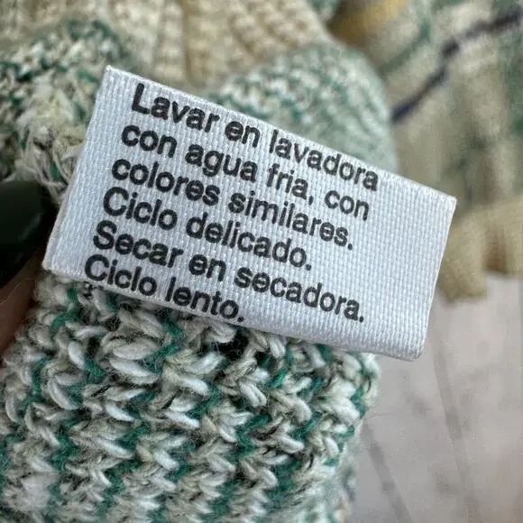 VTG Conte di Milano Green Plaid V-Neck Sweater Cosby Grandpa Italy Size Large - Picture 8 of 13